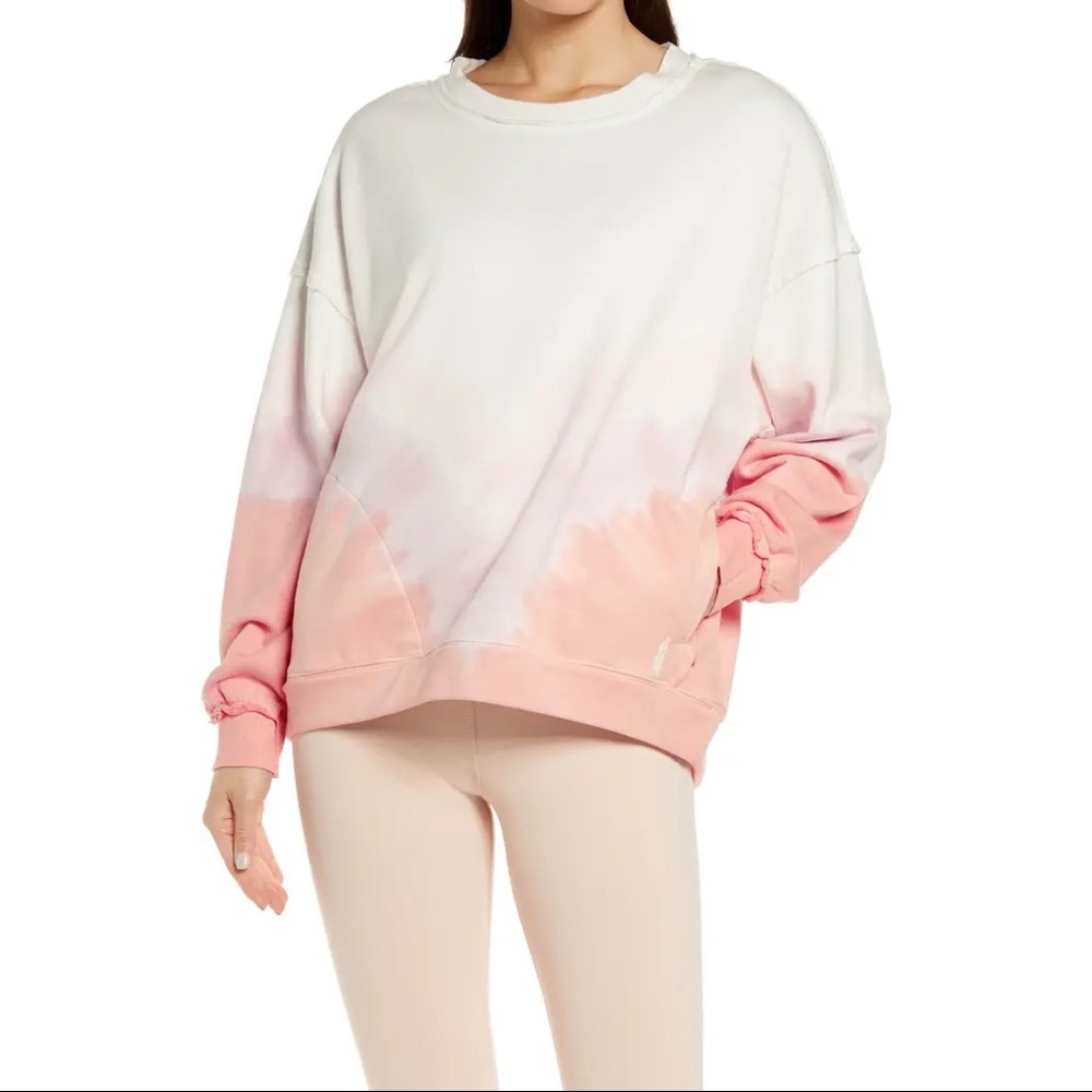 NWT Free People FP Movement Metti Ombré Sweatshirt - Pink - Picture 2 of 15